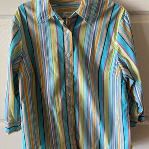 Coldwater Creek 3/4 sleeve button down